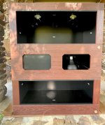 4-foot reptile enclosures stacked with canopy for lights in mahogany.jpg