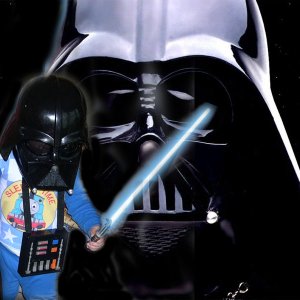 My 2 year old has joined the Dark side