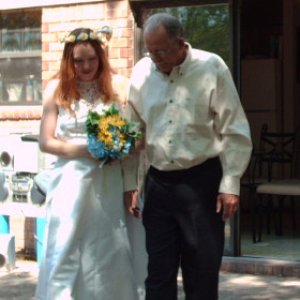 Charlie walking Whitney to Michael